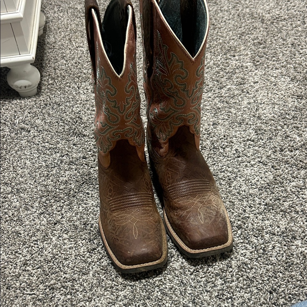 Ariat Brown and Tan Heeled Boots